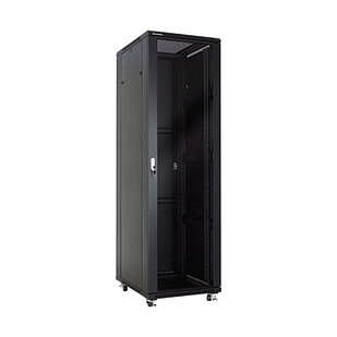 Серверный шкаф Linkbasic 42U, NCB 600*600*2000 Напольный, цвет чёрный, передняя дверь стеклянная, ПУСТОЙ