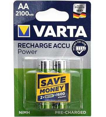 Аккумулятор Varta AA Power HR6, 2100mAh/1.2V, NiMH, 2шт. (56706)