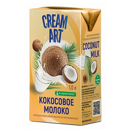 Creamart кокосовое молоко, 1л, фото 2