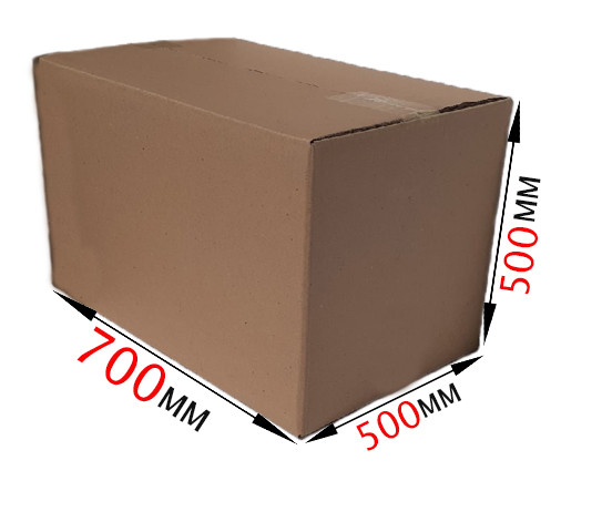 Большая коробка бурая 3х сл. новая 700 х 500 х 500 - фото 2 - id-p95680076