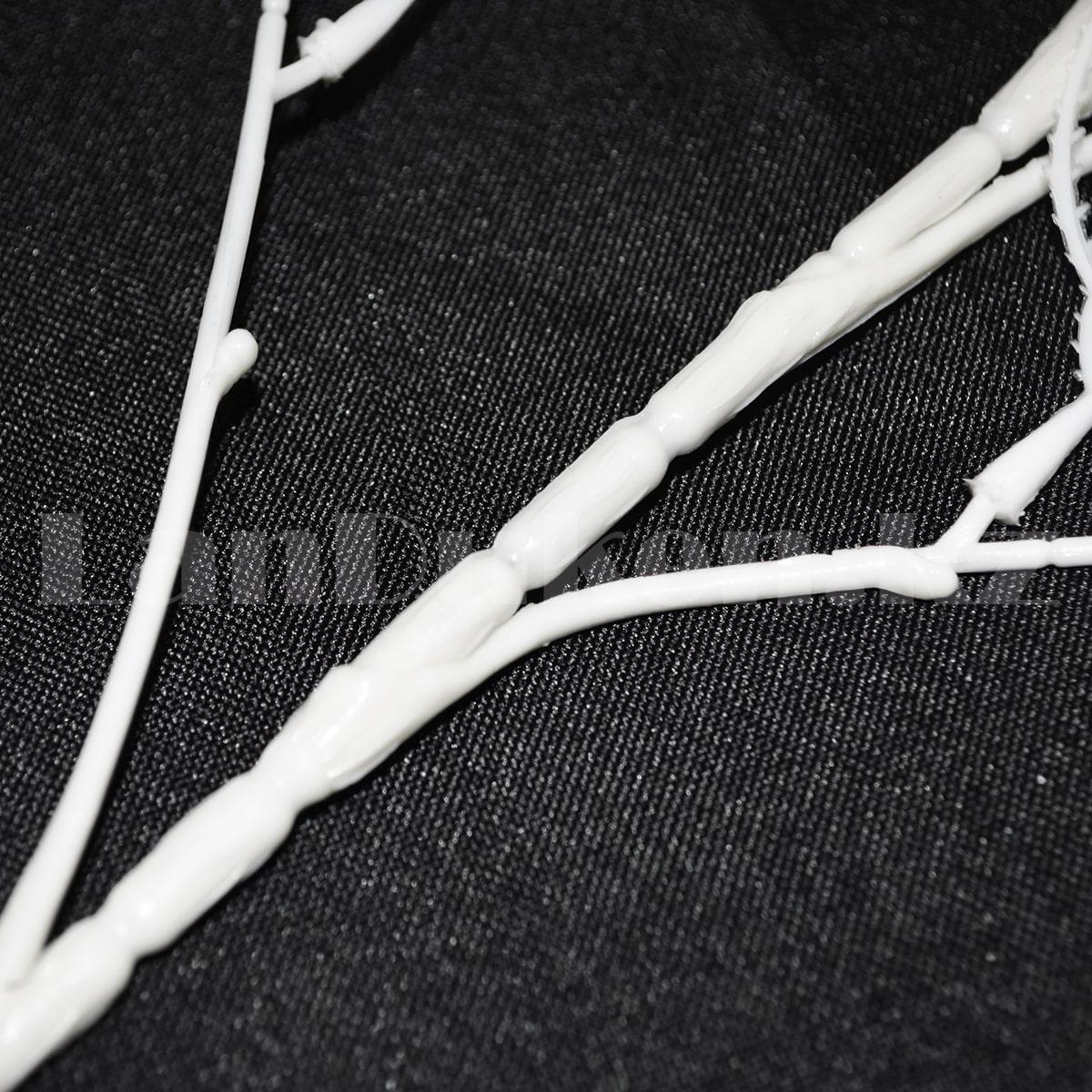 Искусственная ветка зимняя елочки белая 65 см - фото 4 - id-p95683513