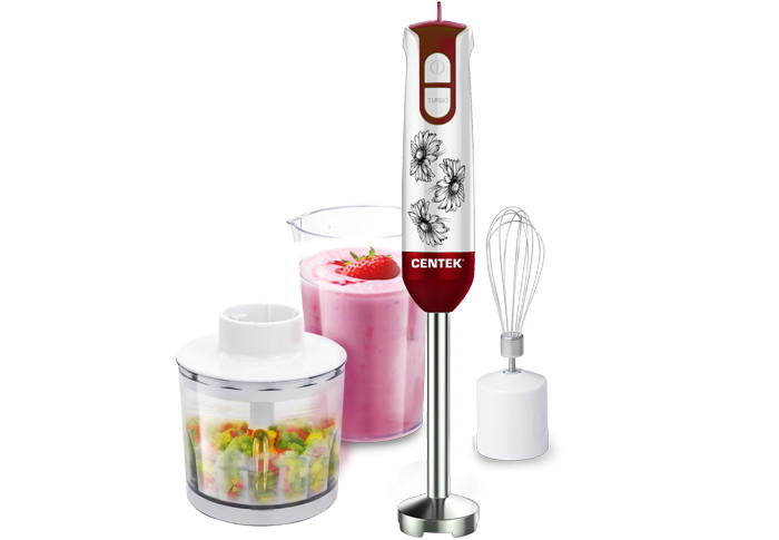 Блендер Centek CT-1336 Flower (белый/красный)