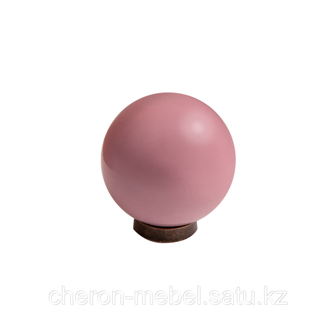 Ручка-кнопка, розовая керамика KF12-16