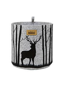 Органайзер для хранения "Корзинка"EcoPrint "Олень", светло-серый, 24х24х22см, 8л