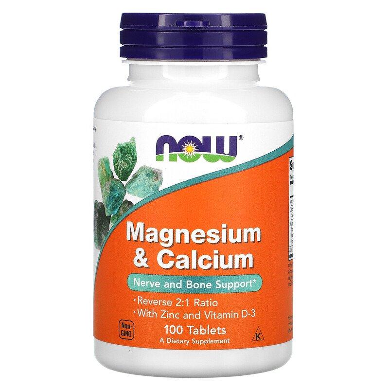 Витамины Magnesium & Calcium Now Foods 100 таб
