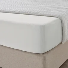 Простыня натяжная НАТТЭСМИН белый180x200 см ИКЕА, IKEA, фото 3