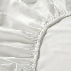 Простыня натяжная НАТТЭСМИН белый180x200 см ИКЕА, IKEA, фото 3