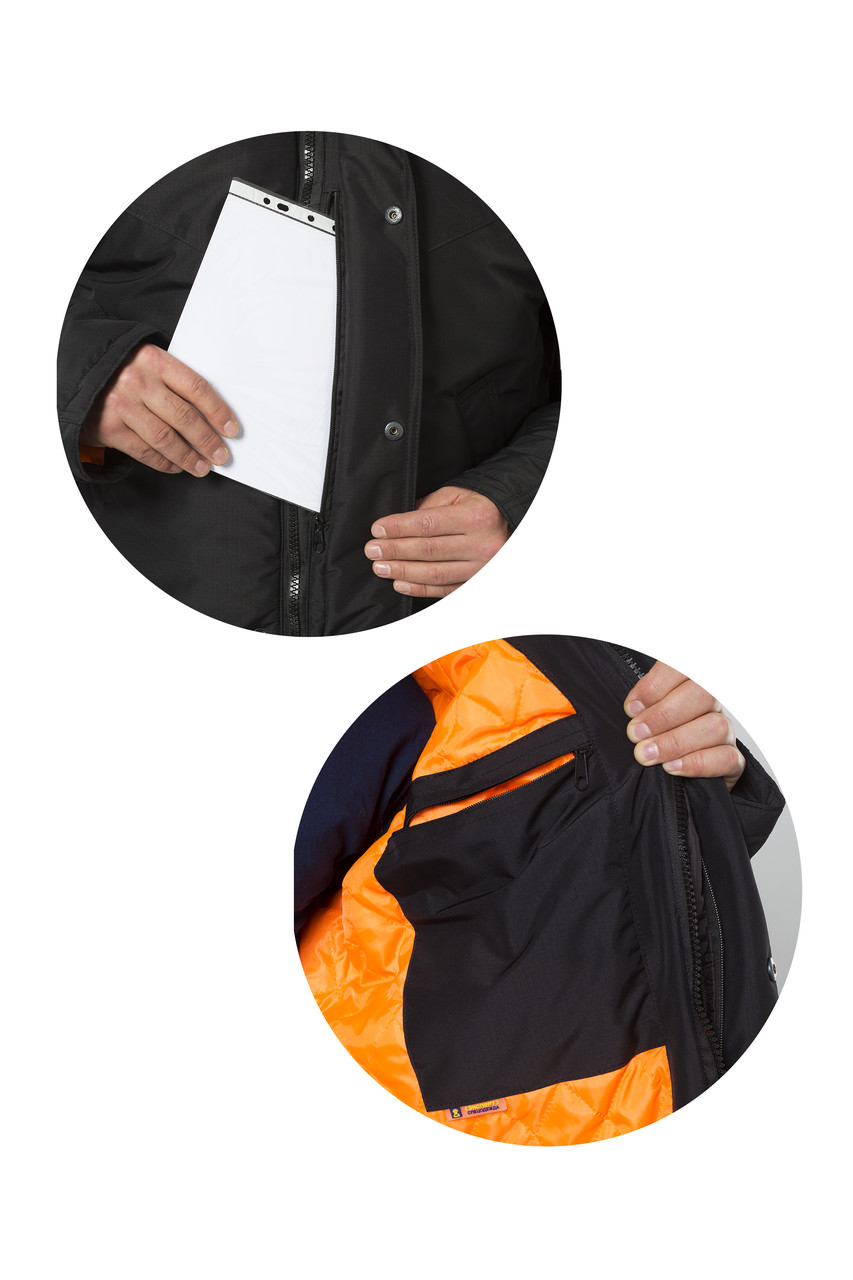Куртка мужская зимняя "Аляска" цвет черный - фото 3 - id-p94515112