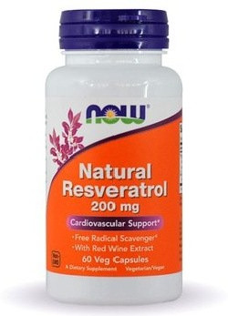 Специальное питание для спортсменов NOW Natural Resveratrol 60 капсул - фото 1 - id-p95719563