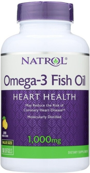 Natrol Omega-3 Fish Oil 1000 мг дәрумендері (150 капсула) - фото 1 - id-p95719612