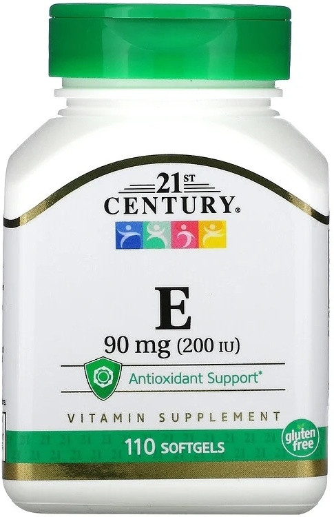 Витамины 21st Century Vitamin E 90 mg 110 капсул - фото 1 - id-p95719650