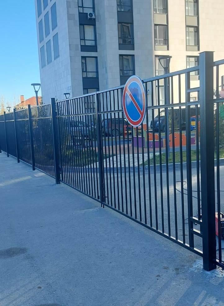Забор металлический, откатные ворота, Калитка - фото 8 - id-p86086170