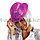 Шляпа котелок карнавальная блестящая розовая, фото 3