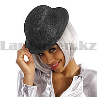 Шляпа котелок карнавальная блестящая черная