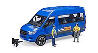 Bruder Игрушечный Пассажирский автобус Mercedes-Benz Sprinter Transfer 2 фигурками (Брудер 02-670)