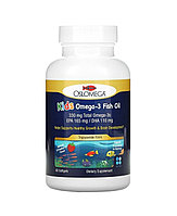 OSLOMEGA рыбий жир с омега-3 для детей, натуральный клубничный вкус, 60 капсул из рыбьего желатина
