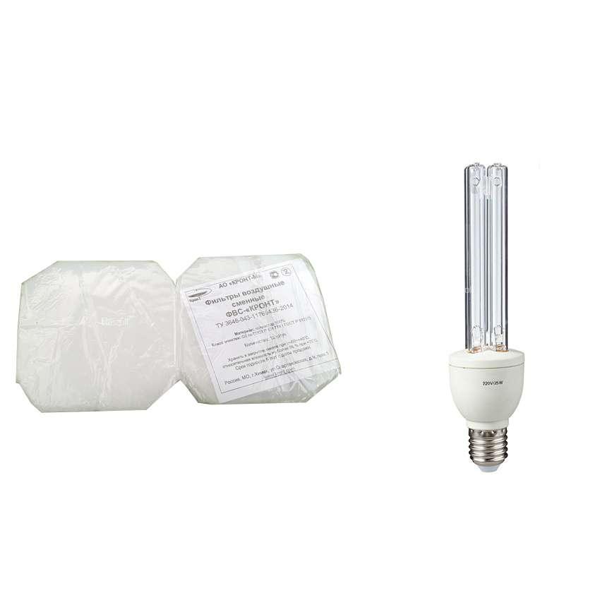 Комплект для Дезар 802п, 2 УФ лампы 25W, 12 воздушных фильтров - фото 1 - id-p83399355