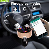 Плеер MP3 – FM-модулятор автомобильный с функцией Bluetooth hands-free BAVIN PC378 {LED, microSD, Flash,, фото 6