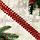 Новогодние бусы гирлянда с мелкими круглыми бусинами 180 см красные, фото 3