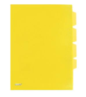 Папка-уголок A4 с тремя отделениями прозрачная желтая 0.18 мм.  Proff, фото 2