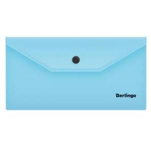 Папка-конверт на кнопке Berlingo "Instinct", C6, 180мкм, аквамарин