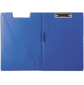 Папка-планшет с зажимом, ПВХ, синий.