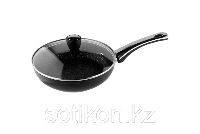 Сковорода VINZER Granite Induction 89435 с крышкой 26 см, фото 2