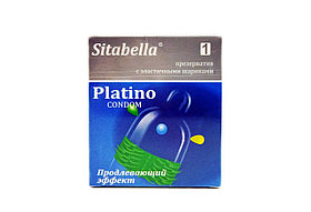 Презерватив-насадка Sitabellа Platino с шариками и шипиками,  продлевающий эффект