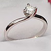 Золотое кольцо с бриллиантом 0,16Сt SI1/G VG-Cut