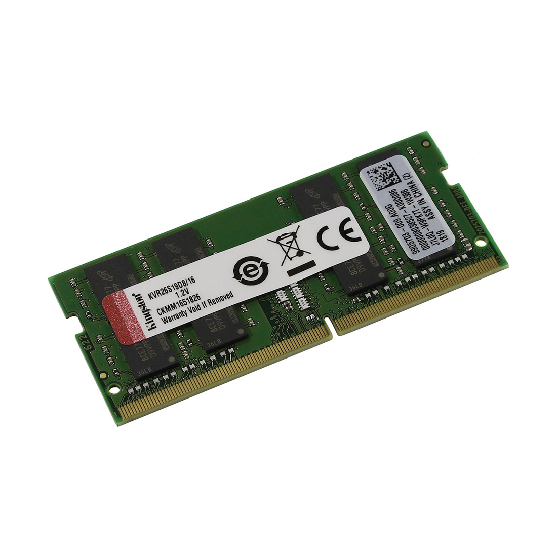 Kingston KVR26S19D8/16 Модуль памяти для ноутбука DDR4, 16 GB, SO-DIMM <PC4-21300/2666MHz>