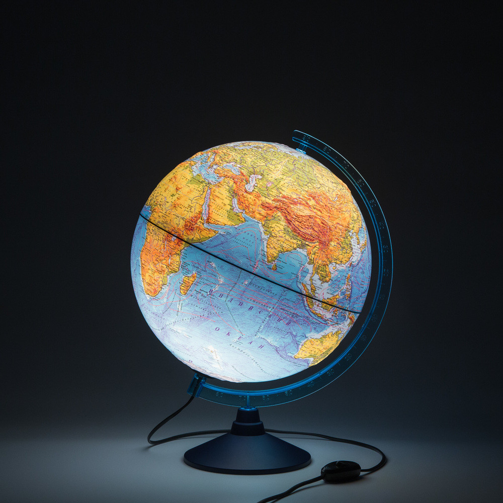 Глобус Физико-политический рельефный "Классик Евро", с подсветкой от сети, 32 см - фото 2 - id-p95790768