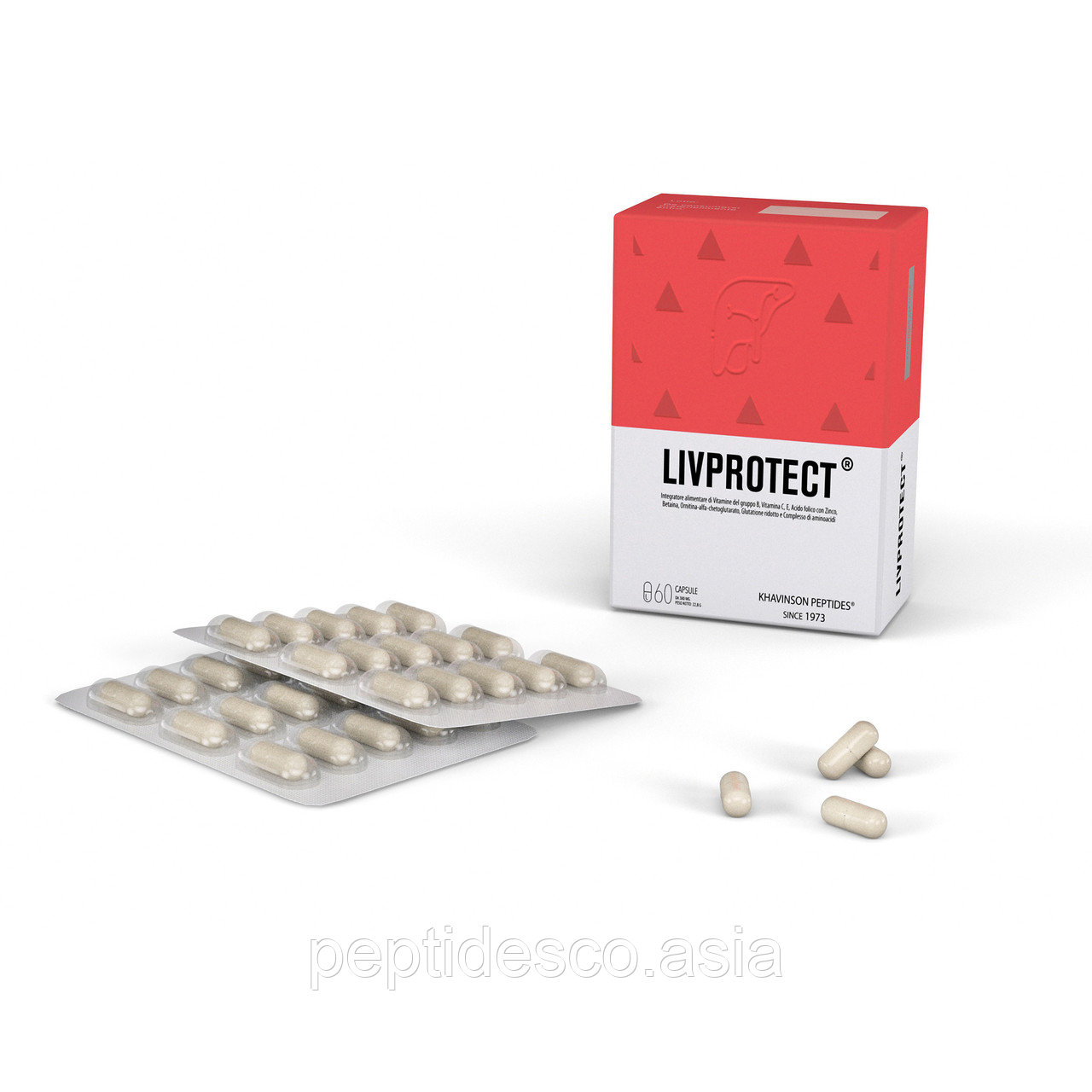 Ливпротект LIVPROTECT®  15 капсул - пептидный комплекс печени и ЖКТ, Khavinson Peptides®., фото 1
