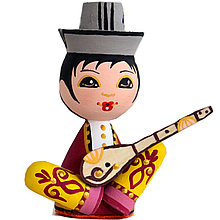 Сувенир из дерева с ручной росписью, кукла "АЙДАРЧИК"