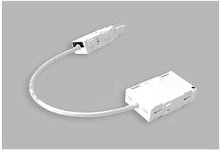 Шнур контрольный типа 2/2, 2-контактный, со штекером LSA-PLUS и двумя гнездами ∅ 4 мм, 2 м