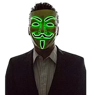 Светящаяся LED маска Гая Фокса Анонимуса