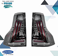Задние фонари на Land Cruiser Prado 2018-21 дизайн Lexus (Дымчатые)