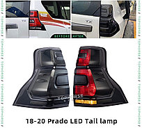 Задние фонари на Land Cruiser Prado 2018-21 (Черный цвет)