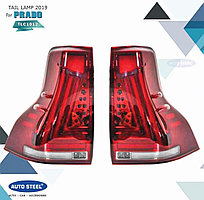 Задние фонари на Land Cruiser Prado 2018-21 дизайн Lexus (Красные)