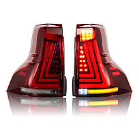 Задние фонари на Land Cruiser Prado 2010-17 дизайн Lexus (Красные)