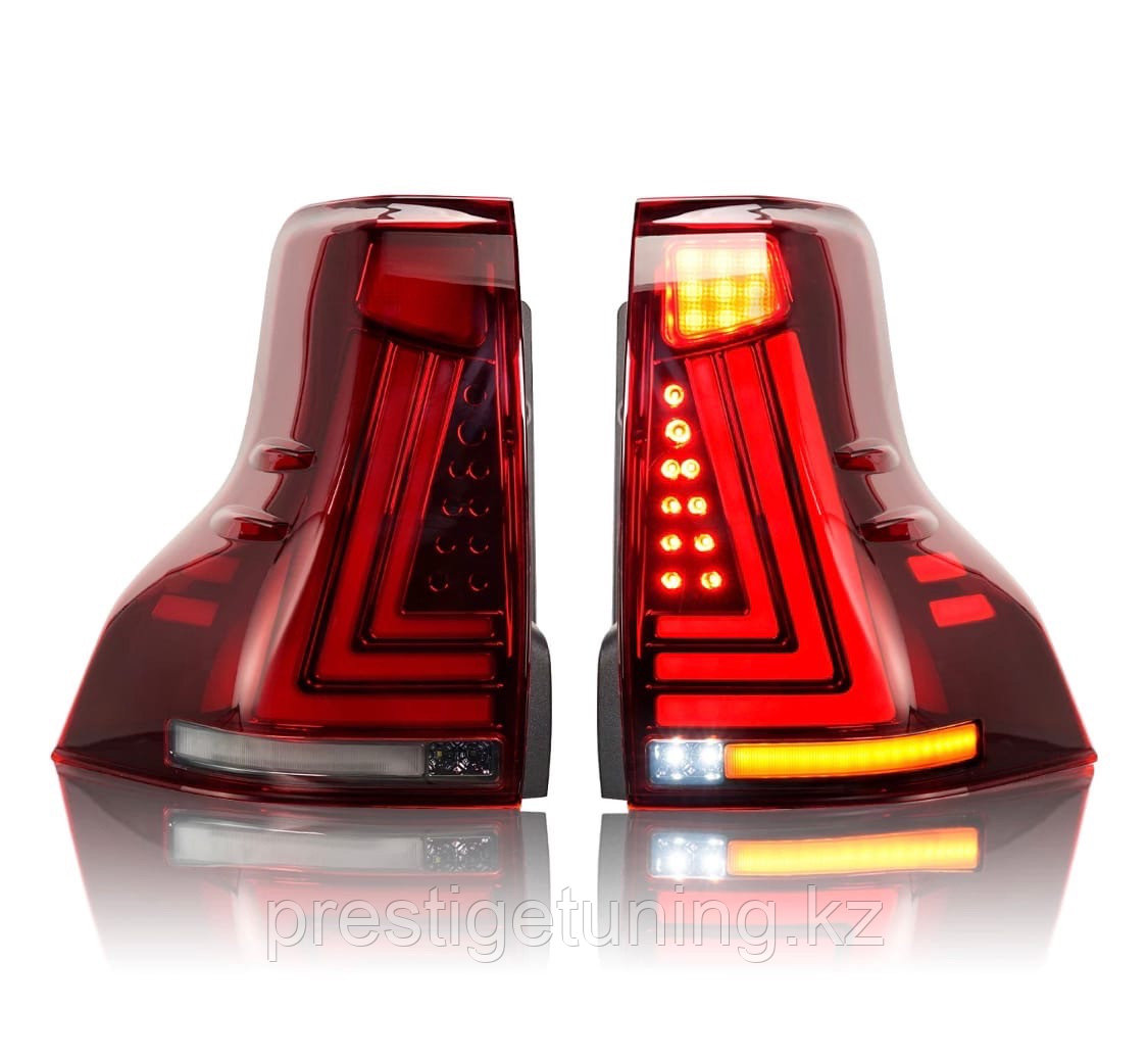 Задние фонари на Land Cruiser Prado 2010-17 дизайн Lexus (Красные) - фото 1 - id-p95798165