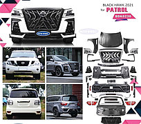 Комплект рестайлинга на Nissan Patrol Y62 2010-19 в BLACK HAWK EDITION 2022