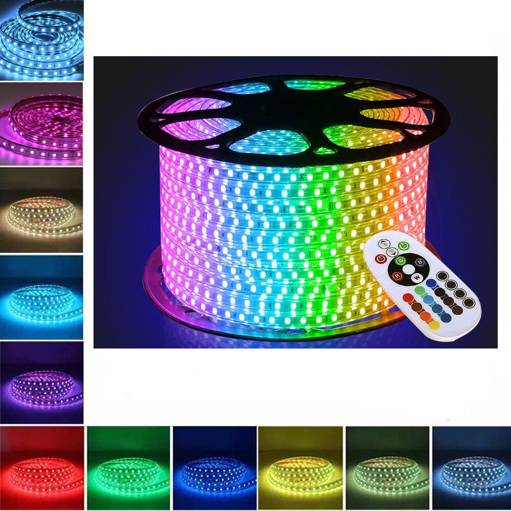 Лента светодиодная в ПВХ оболочке SMD5050-60L-220-RGB. Светящаяся лента меняющая цвет светодиодная.