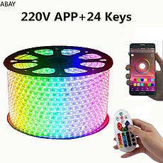 Лента светодиодная RGB 220 в Econom 8 мм, фото 3