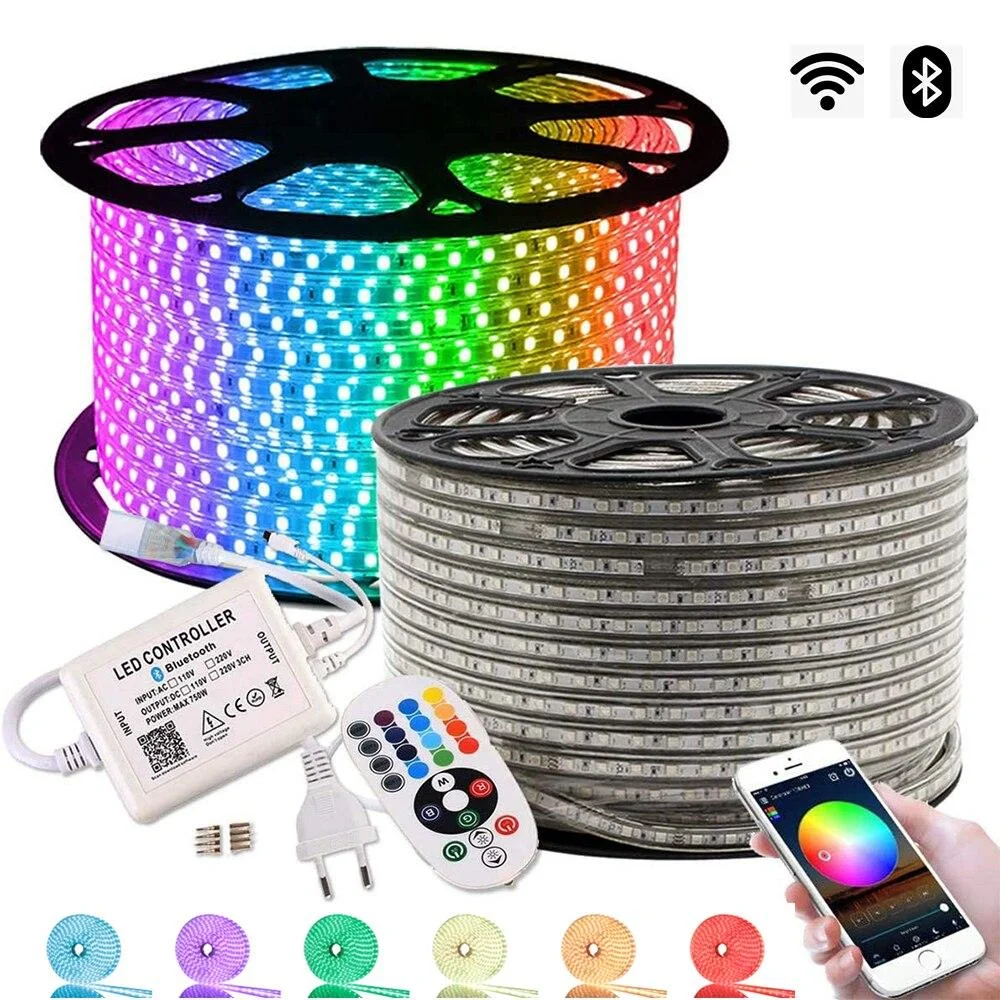Ленты в ПВХ оболочке меняющая цвет. Ленты светодиодные RGB 220 в. Тип: Premium