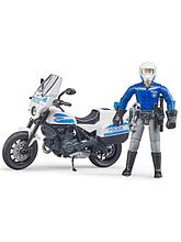 Мотоцикл Scrambler Ducati с фигуркой полицейского