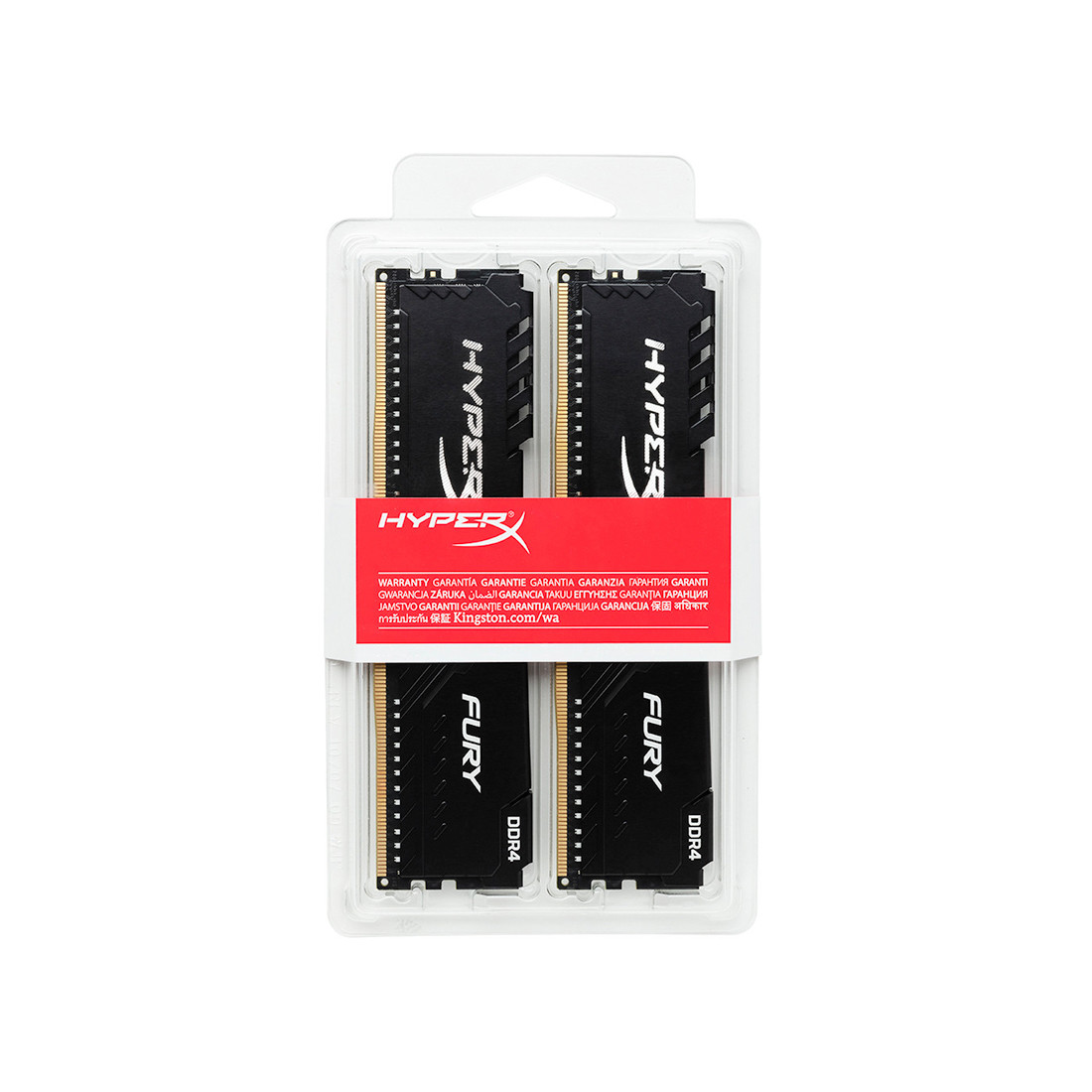 Kingston HX426C16FB3K2/16 Модуль памяти HyperX Fury DDR4, 16GB(2x8GB), DIMM <PC4-21300/2666MHz>, Чёрный - фото 2 - id-p95805030