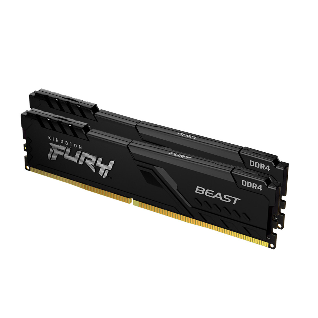 Kingston KF432C16BBK2/16 Модуль памяти FURY Beast DDR4, 16GB(2x8GB), DIMM <PC4-25600/3200MHz>, Чёрный