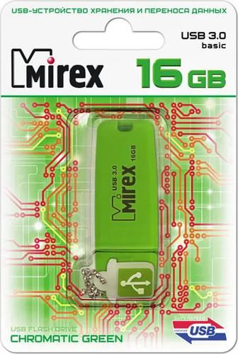 USB 3.0 флэш-накопитель 16 ГБ Mirex CHROMATIC GREEN 16GB (ecopack)