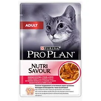 Влажный корм Pro Plan Adult для взрослых кошек с уткой в соусе 85гр