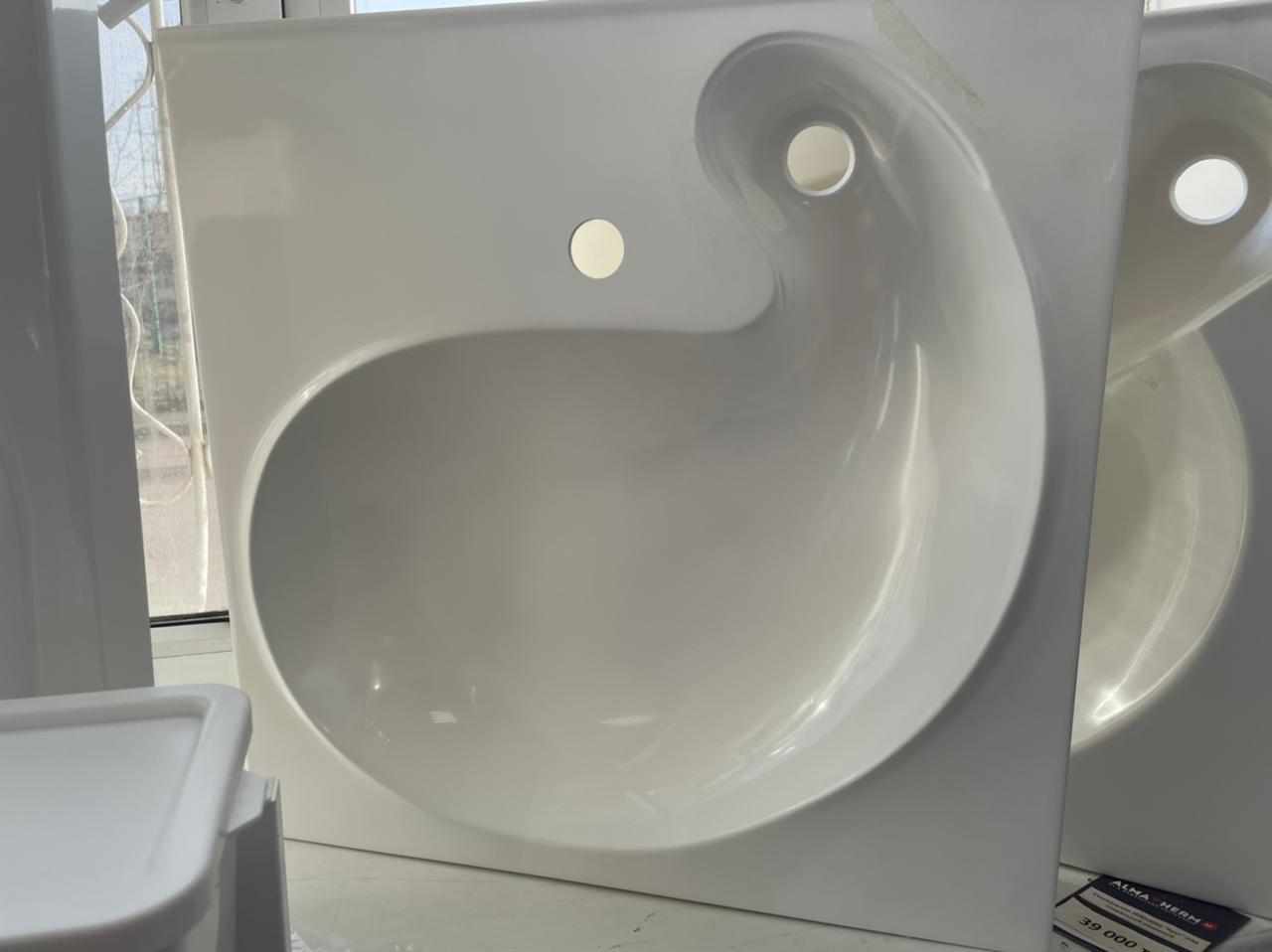 Умывальник (590х590) "Капля" над стиральной машиной белый - фото 1 - id-p95586720